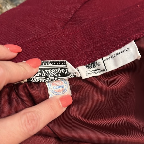 Vintage The Villager Dry Cleaned Wool ILGWU Pencil Skirt Union Made 0-2 EUC - Picture 6 of 10